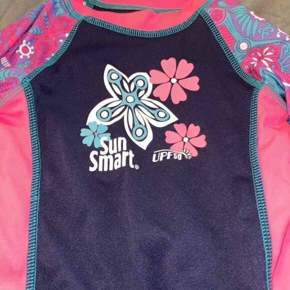 Aqua Sun Smart Rash Protective Shirt UPF 50 18-24 months baby girl - Picture 2 of 3
